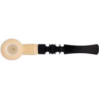 AKB Meerschaum Carved Floral Bent Billiard (Mcinar) (with Case)