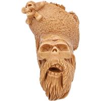 AKB Meerschaum Carved Bearded Pirate Skull with Cap (with Case)