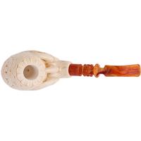 AKB Meerschaum Carved Dragon Claw Holding Carved Egg (I. Baglan) (with Case)