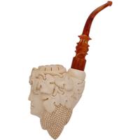 AKB Meerschaum Carved Woman in Headdress (I. Baglan) (with Case)