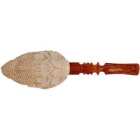 AKB Meerschaum Carved Woman in Headdress (I. Baglan) (with Case)