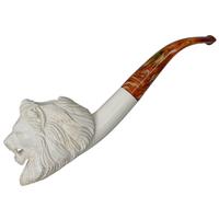 AKB Meerschaum Carved Lion Head (with Case)