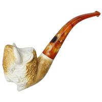 AKB Meerschaum Carved Bison (Ali) (with Case)
