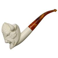 AKB Meerschaum Carved Ox (Ali) (with Case)