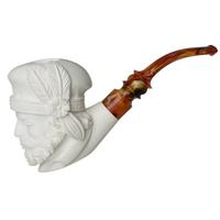 AKB Meerschaum Carved Bearded Artist (S. Cosgun) (with Case)