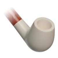 AKB Meerschaum Smooth Bent Billiard Churchwarden (with Case)