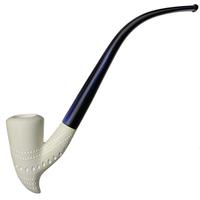 AKB Meerschaum Lattice Freehand Churchwarden (with Case)