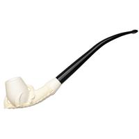 AKB Meerschaum Carved Dragon Claw Holdling Egg Churchwarden (Ali) (with Case)
