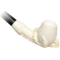 AKB Meerschaum Carved Dragon Claw Holdling Egg Churchwarden (Ali) (with Case)