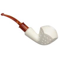 AKB Meerschaum Lattice Paneled Bent Dublin (Tekin) (with Case)