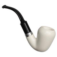 AKB Meerschaum Smooth Bent Dublin with Silver (with Case)