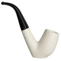 AKB Meerschaum Spot Carved Bent Billiard Sitter (Tekin) (with Case)