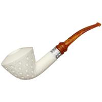 AKB Meerschaum Lattice Bent Dublin with Silver (Tekin) (with Case)
