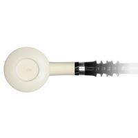 AKB Meerschaum Spot Carved Bent Dublin Churchwarden with Silver (Tekin) (with Case)
