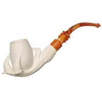 AKB Meerschaum Carved Dragon Claw Holding Egg (with Case)