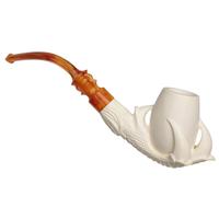 AKB Meerschaum Carved Dragon Claw Holding Egg (with Case)