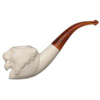 AKB Meerschaum Carved Bobcat Head (Ege) (with Case)