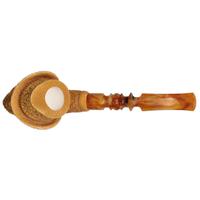 AKB Meerschaum Carved Skull in Hat (Ali) (with Case)