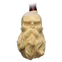 AKB Meerschaum Carved Bearded Skull (Kenan) (with Case)
