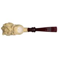 AKB Meerschaum Carved Bearded Skull (Kenan) (with Case)
