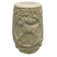 AKB Meerschaum Carved Christmas 2019 Bent Billiard (Ali) (with Case)
