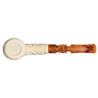 AKB Meerschaum Carved Christmas 2019 Bent Billiard (Ali) (with Case)