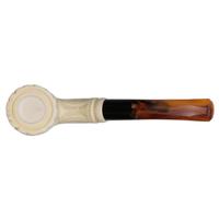 AKB Meerschaum Carved Christmas 2019 Bent Billiard (Ali) (with Case)