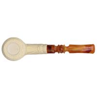 AKB Meerschaum Carved Christmas 2019 Bent Billiard (Ali) (with Case)