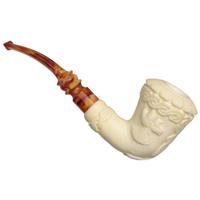 AKB Meerschaum Carved Christmas 2019 Bent Dublin (Ali) (with Case)