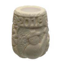 AKB Meerschaum Carved Christmas 2019 Bent Billiard (Ali) (with Case)