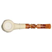 AKB Meerschaum Carved Christmas 2019 Bent Billiard (Ali) (with Case)