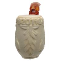 AKB Meerschaum Carved Christmas 2019 Bent Billiard (with Case)