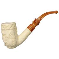 AKB Meerschaum Carved Christmas 2019 Bent Billiard (Ali) (with Case)
