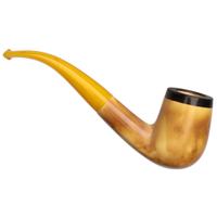 AKB Meerschaum Smooth Bent Billiard