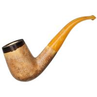 AKB Meerschaum Rusticated Bent Billiard