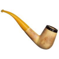 AKB Meerschaum Rusticated Bent Billiard