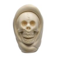 AKB Meerschaum Carved Hooded Skull (with Case)