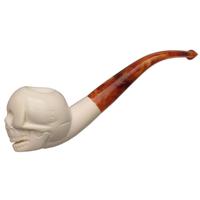 AKB Meerschaum Carved Laughing Skull (with Case)