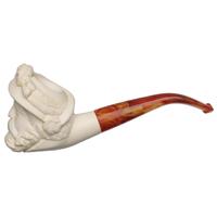AKB Meerschaum Carved Man in Hat (with Case)