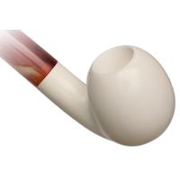 AKB Meerschaum Smooth Bent Apple Churchwarden (with Case)