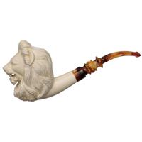 AKB Meerschaum Carved Lion Head (with Case)