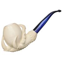 AKB Meerschaum Carved Dragon Claw Holding Egg (with Case)
