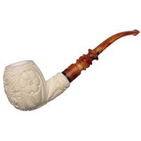AKB Meerschaum Carved USA Bent Apple (with Case)