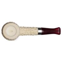 AKB Meerschaum Rusticated Billiard with Silver (with Case)