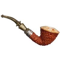 AKB Meerschaum Rusticated Calabash with Silver (Tekin) (with Case)