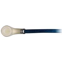 AKB Meerschaum Smooth Bent Billiard Churchwarden with Silver (with Case)
