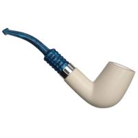 AKB Meerschaum Smooth Bent Billiard with Silver (Tekin) (with Case)