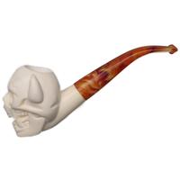 AKB Meerschaum Carved Devil (with Case)