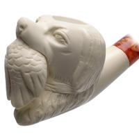 AKB Meerschaum Carved Dog with Bird (with Case)