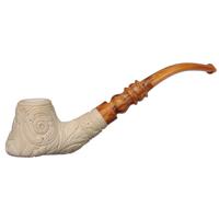 AKB Meerschaum Carved Floral Volcano (H. Ege) (with Case)